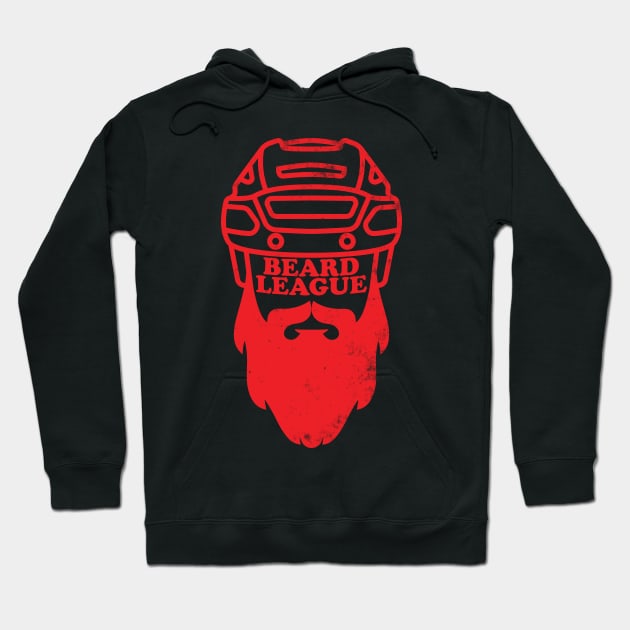 Beard League - Playoff Hockey (red version) Hoodie by toadyco